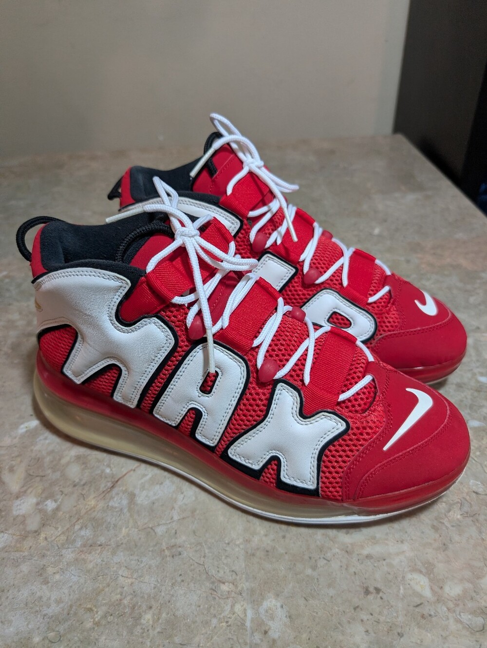 Nike Air More Uptempo 720 Max University (2018) Red #CJ3662-600 Men's Size 12